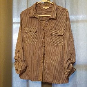 Black and white button up